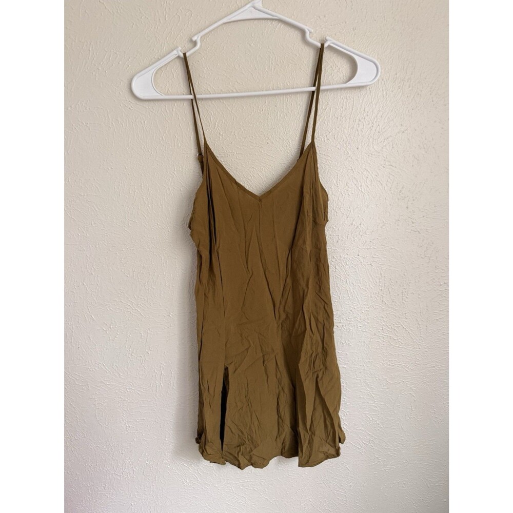Free People Women’s Brown Flowy Cami Tank Top XS Boho Layering